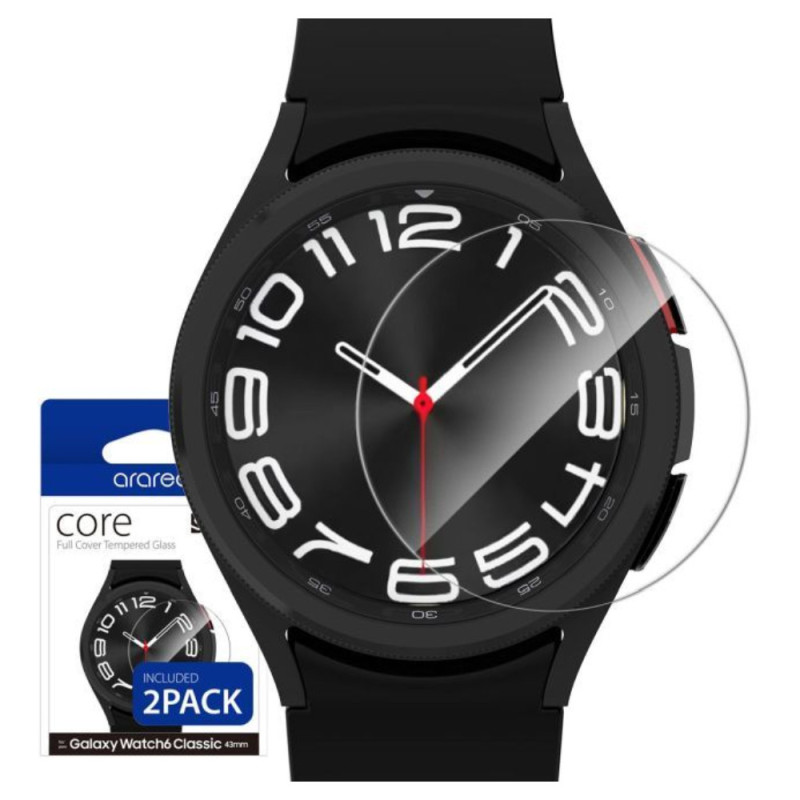 Verre Trempé ARAREE Core pour Samsung Galaxy Watch 6 Classic 43mm 2pcs — Araree · Smarty Paris 18e